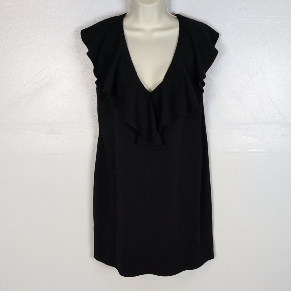 Amanda Uprichard Ruffle Collar Shift Dress